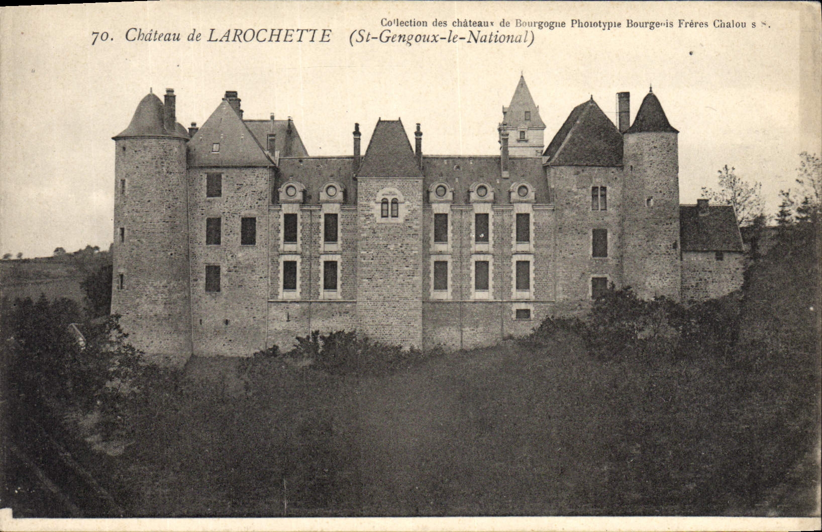 Vintage Postcard Castle of Larochette St Gengoux the National