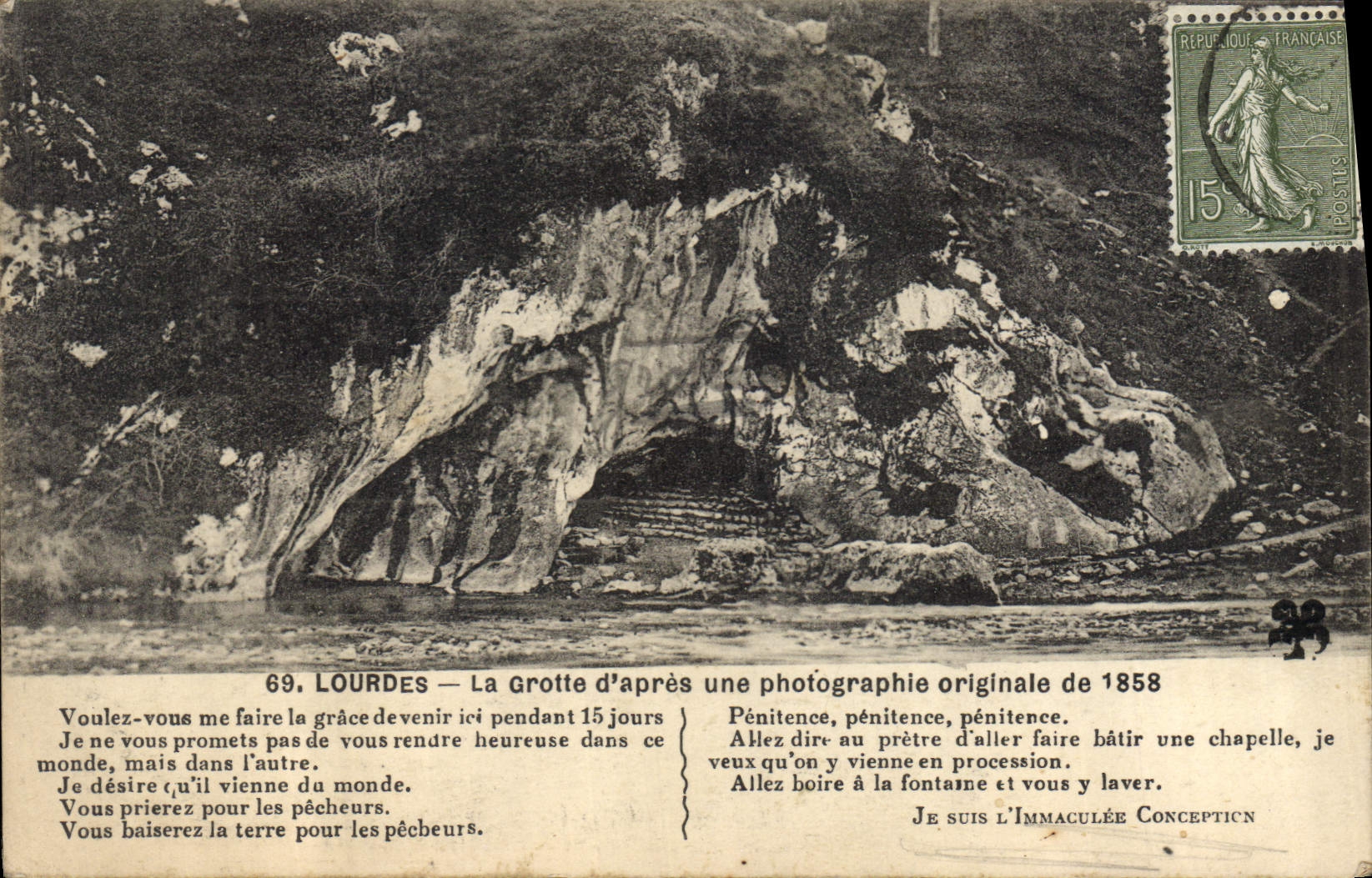 CPA Grotte Grottes Lourdes Le grotte