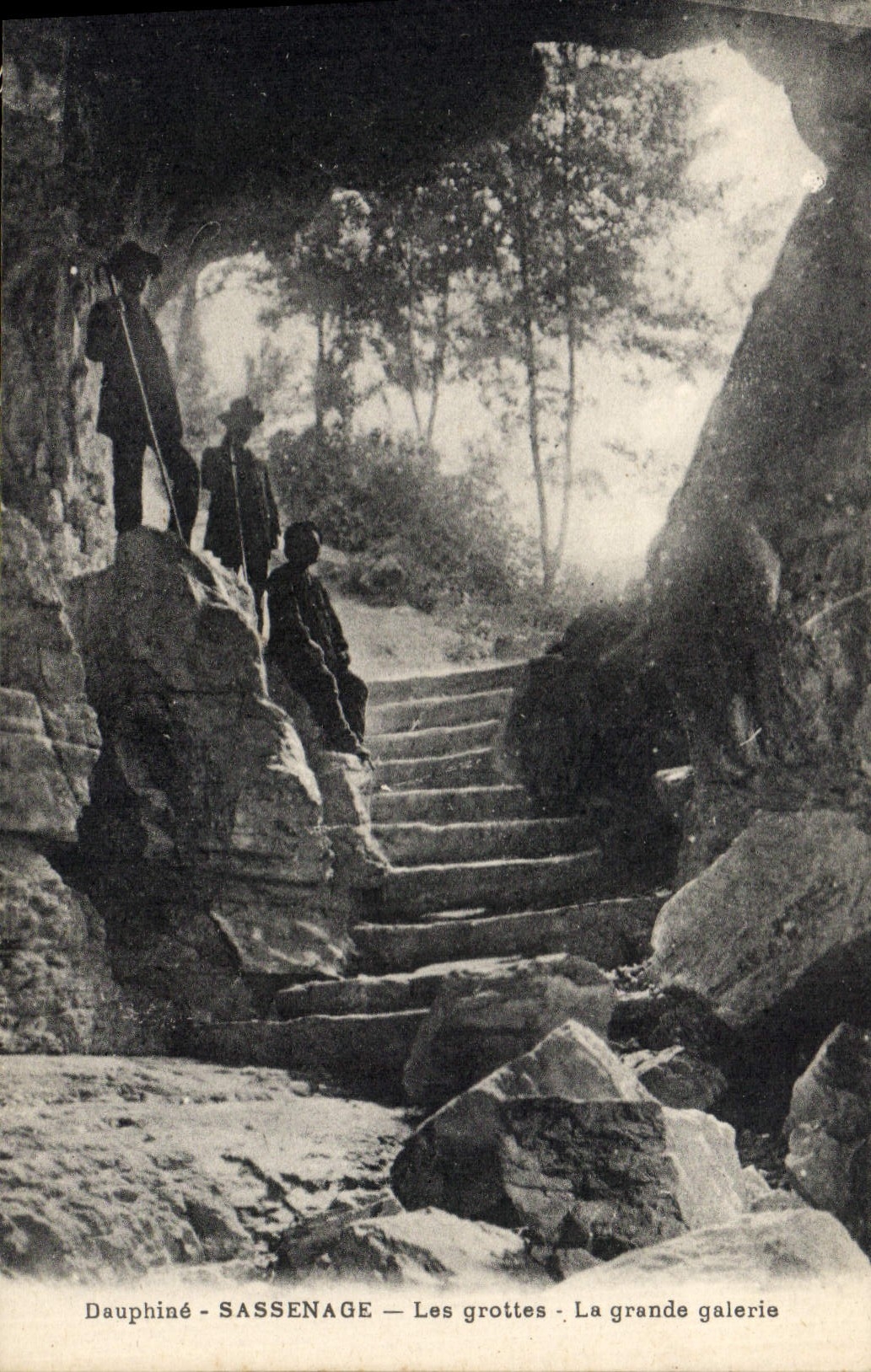 Dauphine Vintage Postcard Cave Caves Sassenage caves the large gallery