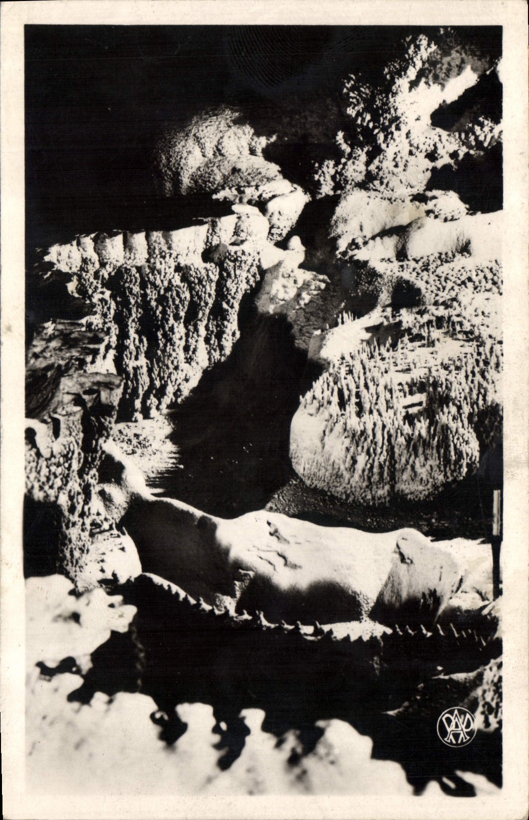 CPA Grotte Grottes Aven d'Orgnac Paysages sous la neige Gour Salle Nord