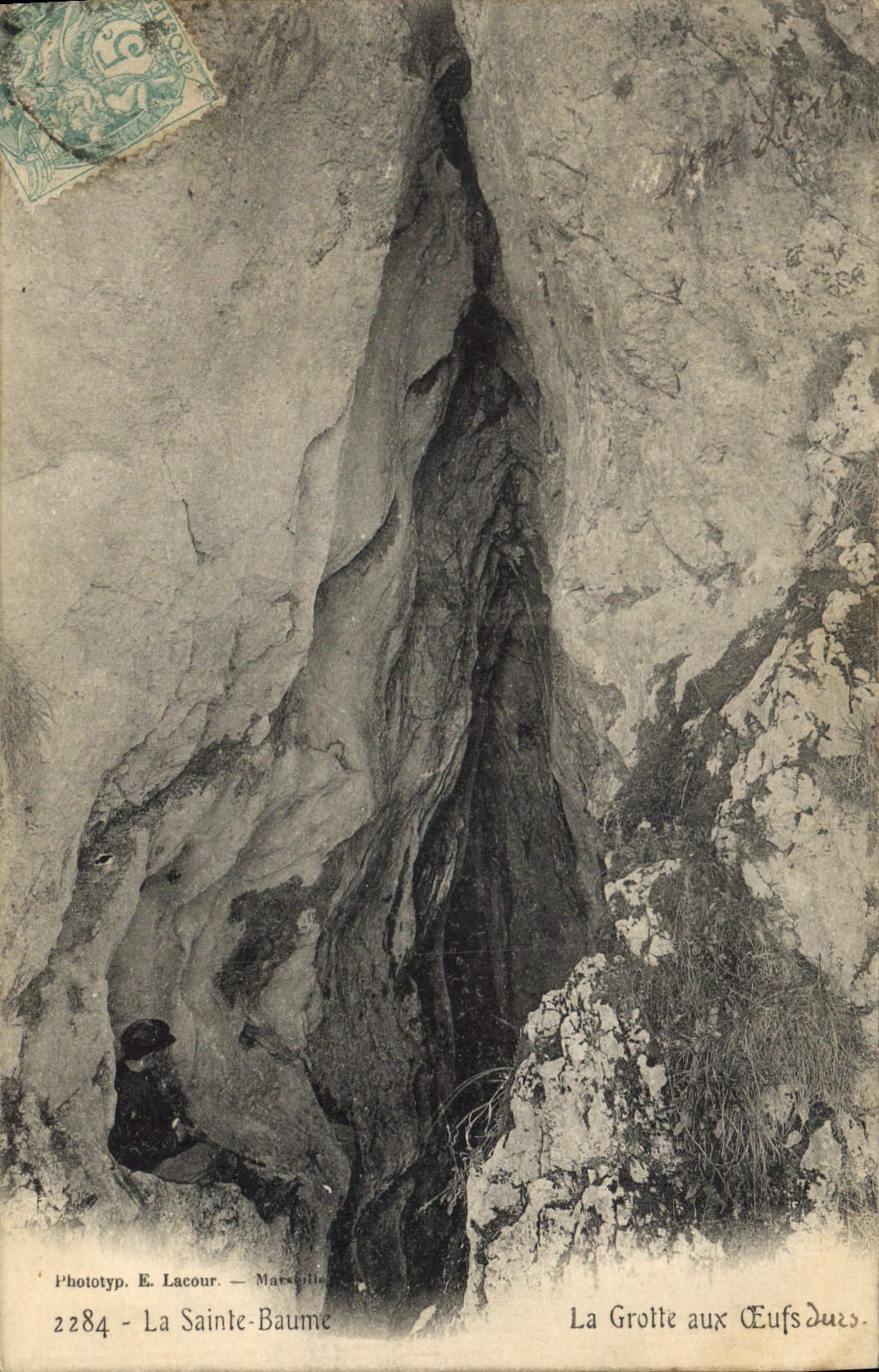 Vintage Postcard Cave Caves Holy the Balsam the cave with eggs