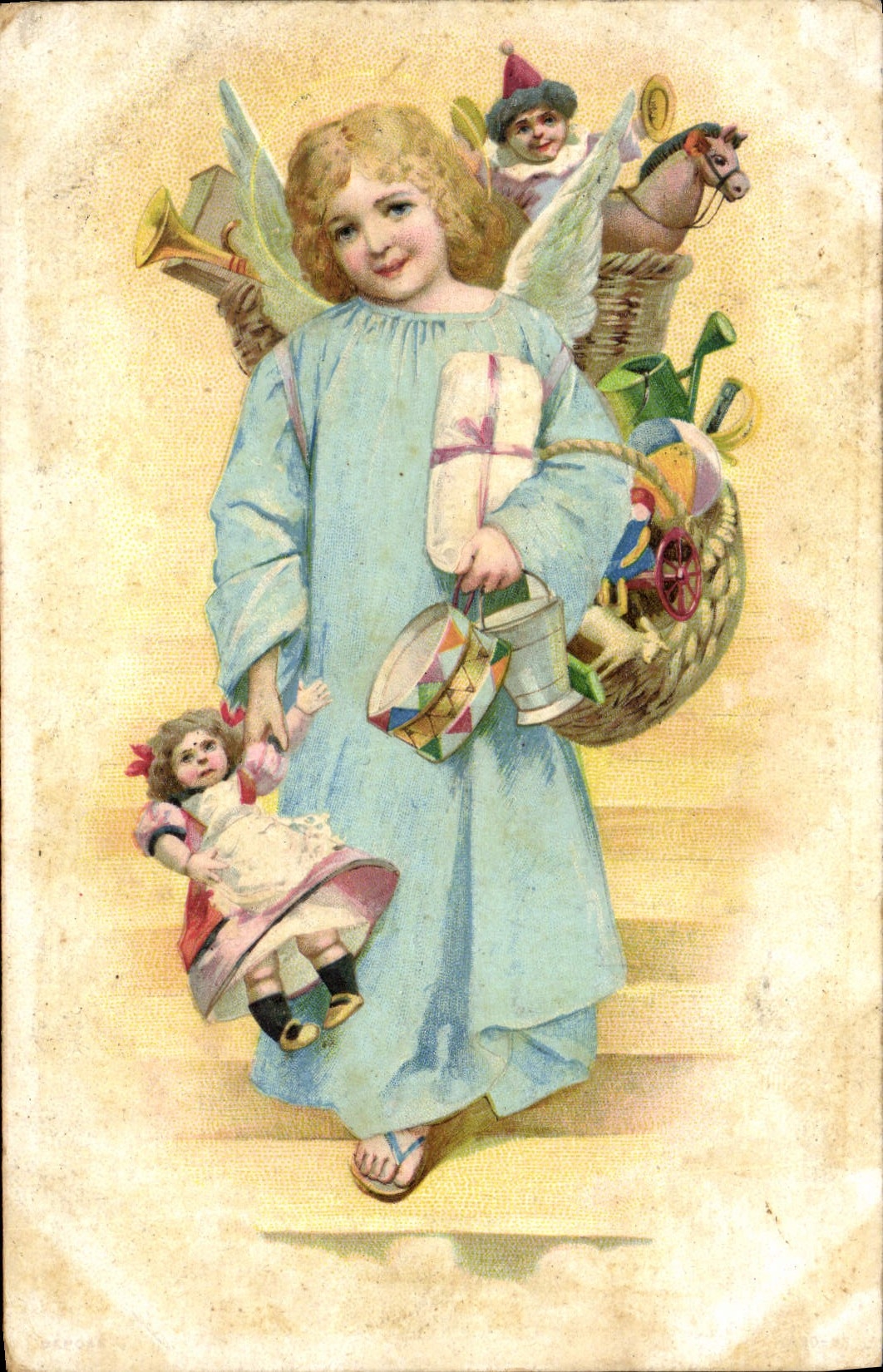 CPA Fantaisie Enfant Poupee Ange