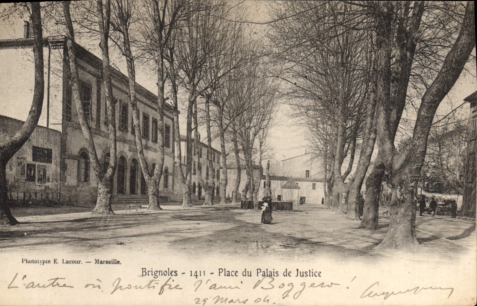 Vintage Postcard Brignoles Places Law courts