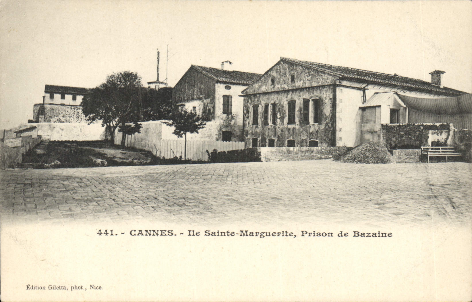 Vintage Postcard Law courts Cannes Holy Island Marguerite Prison of Bazaine