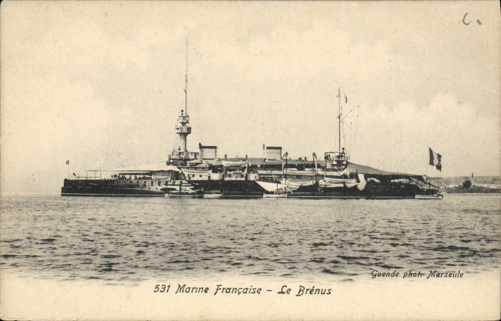 CPA Bateau de Guerre Le Brenus 