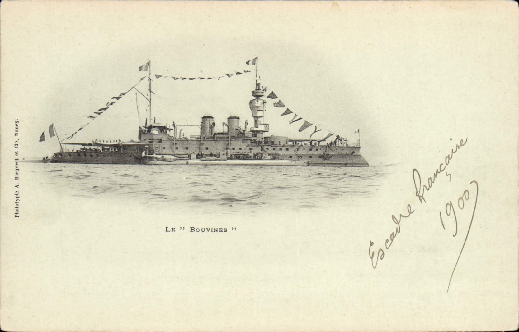 CPA Bateau de Guerre Le Bouvines 