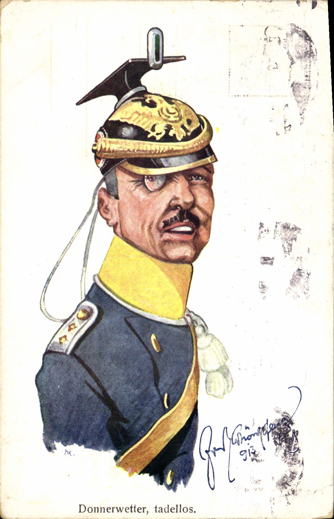 CPA Militaria Donnerwetter tadellos 