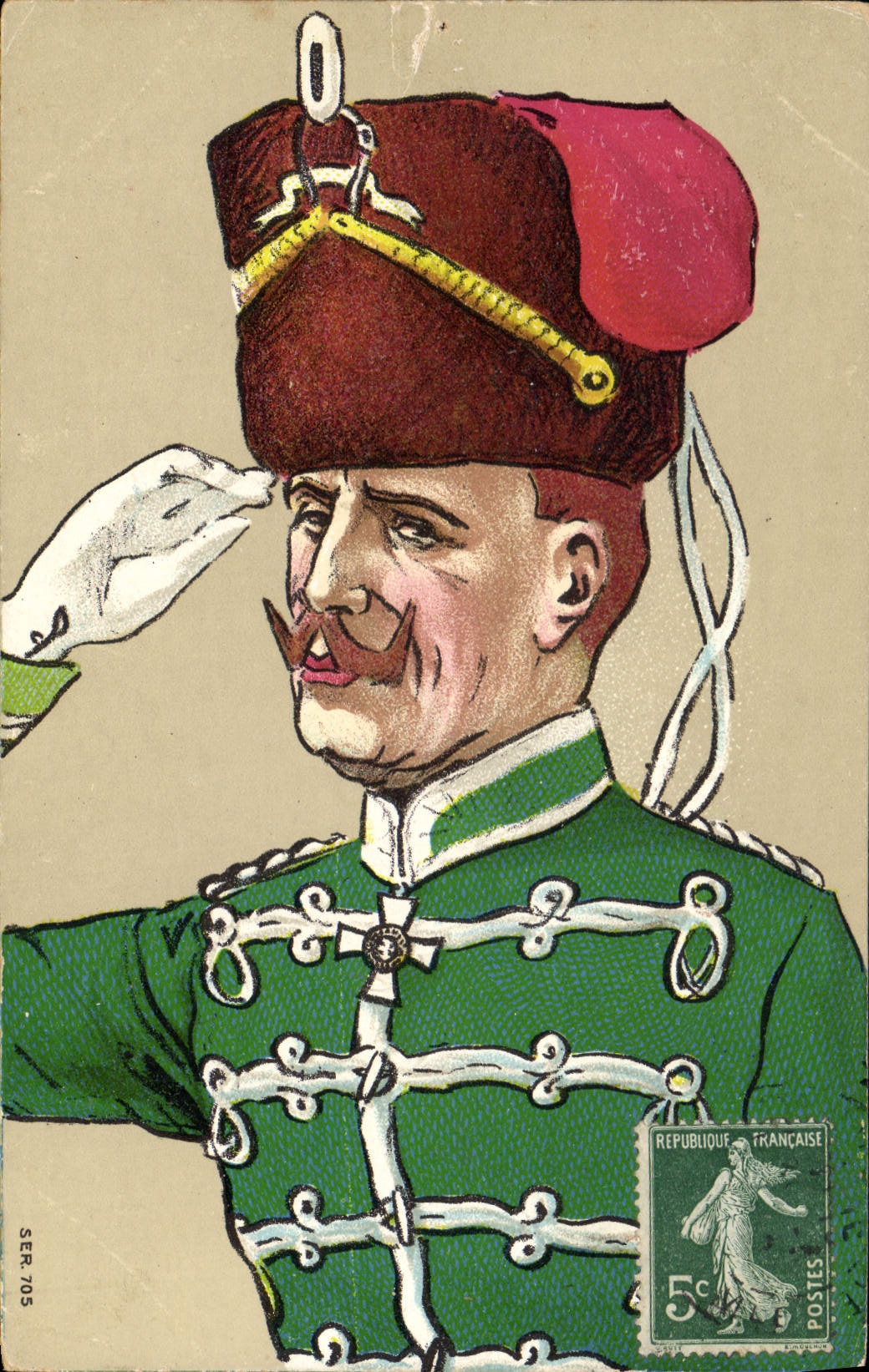 CPA Militaria Officier 