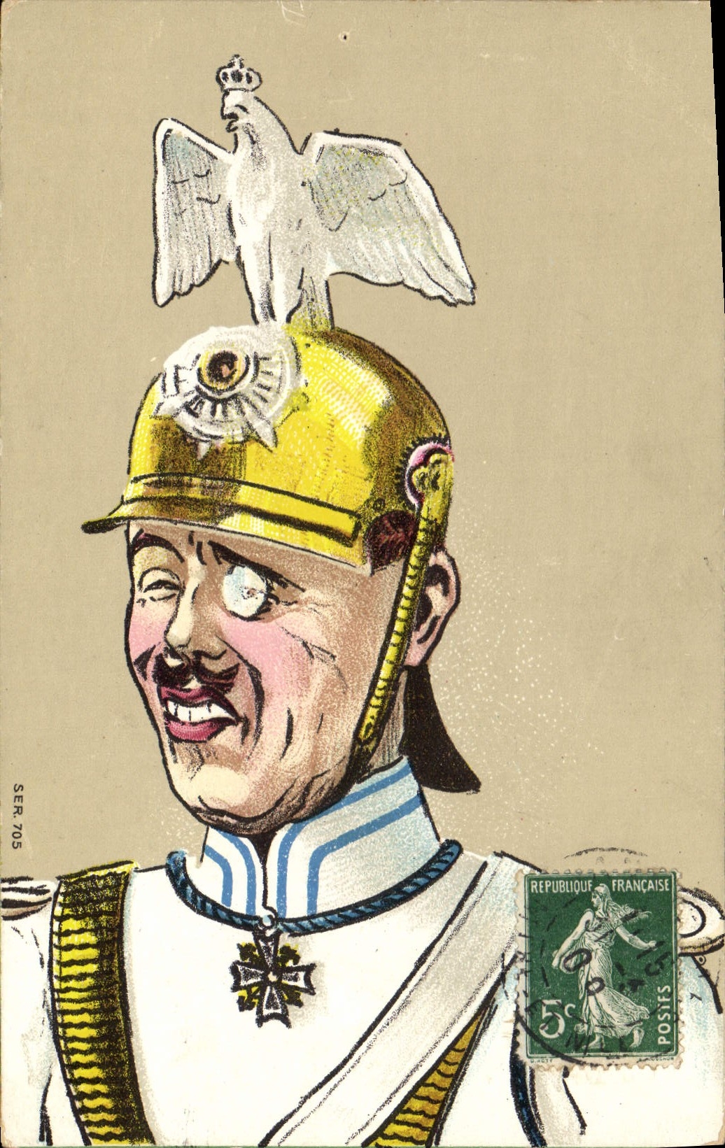 CPA Militaria Officier Aigle 