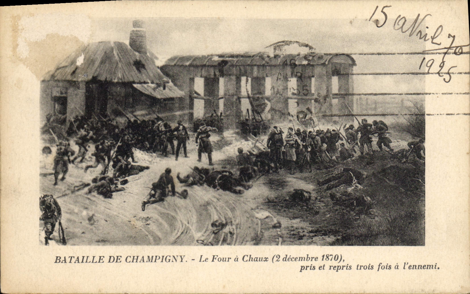 CPA Bataille de Champigny Le four a chaux 1870