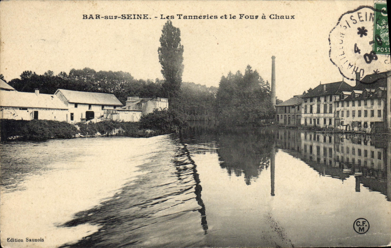 CPA Bar sur Seine Les tanneries et le four a chaux
