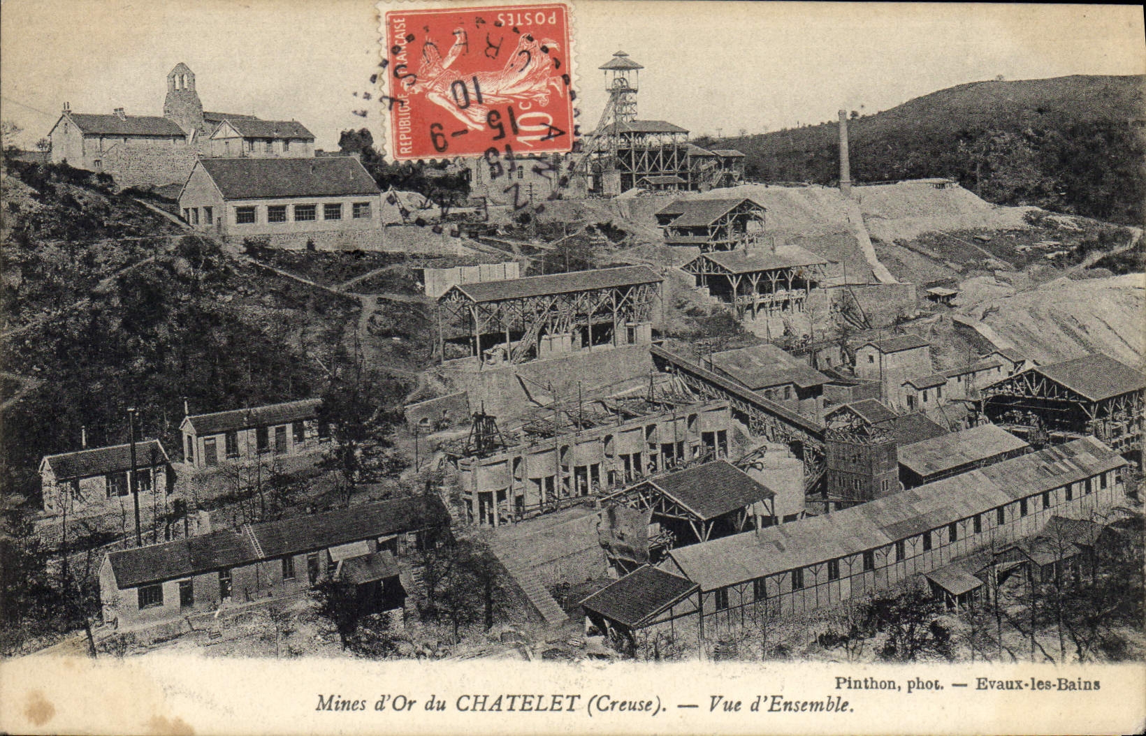 CPA Mines d'or du Chatelet Creuse Vue d'ensemble TOP