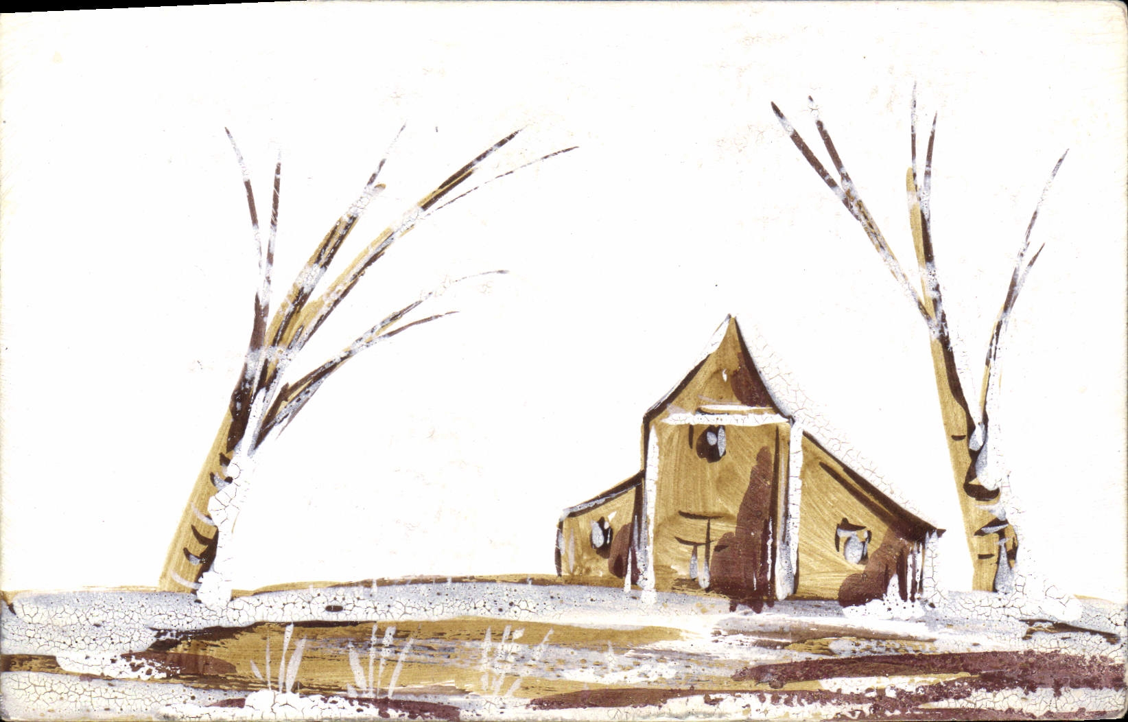 CPA Fantaisie (dessin a la main) Maison 