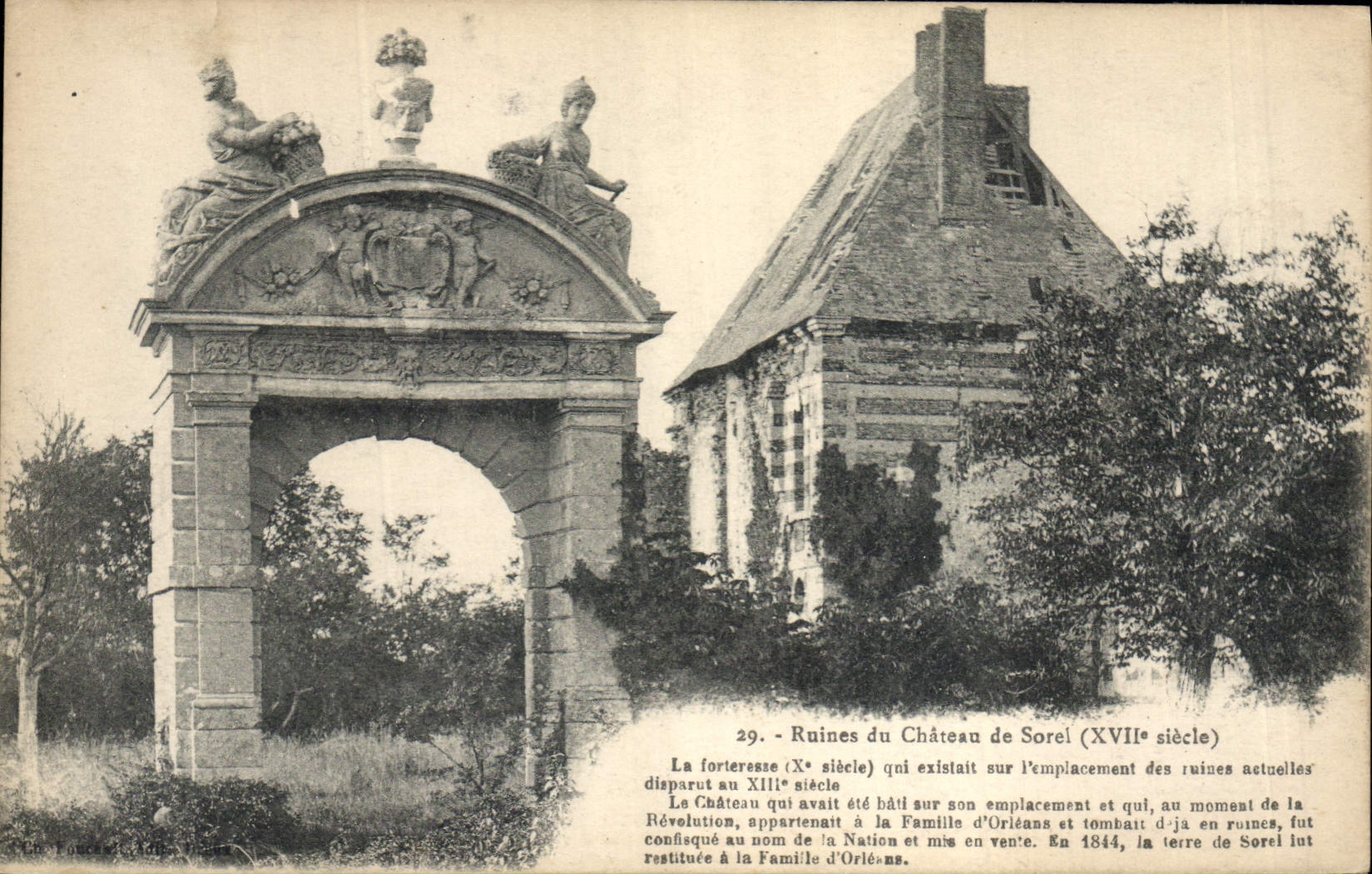 CPA Ruines du Chateau de Sorel 