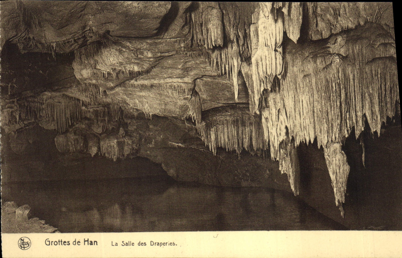 CPA Grotte Grottes de Han la salle des draperies