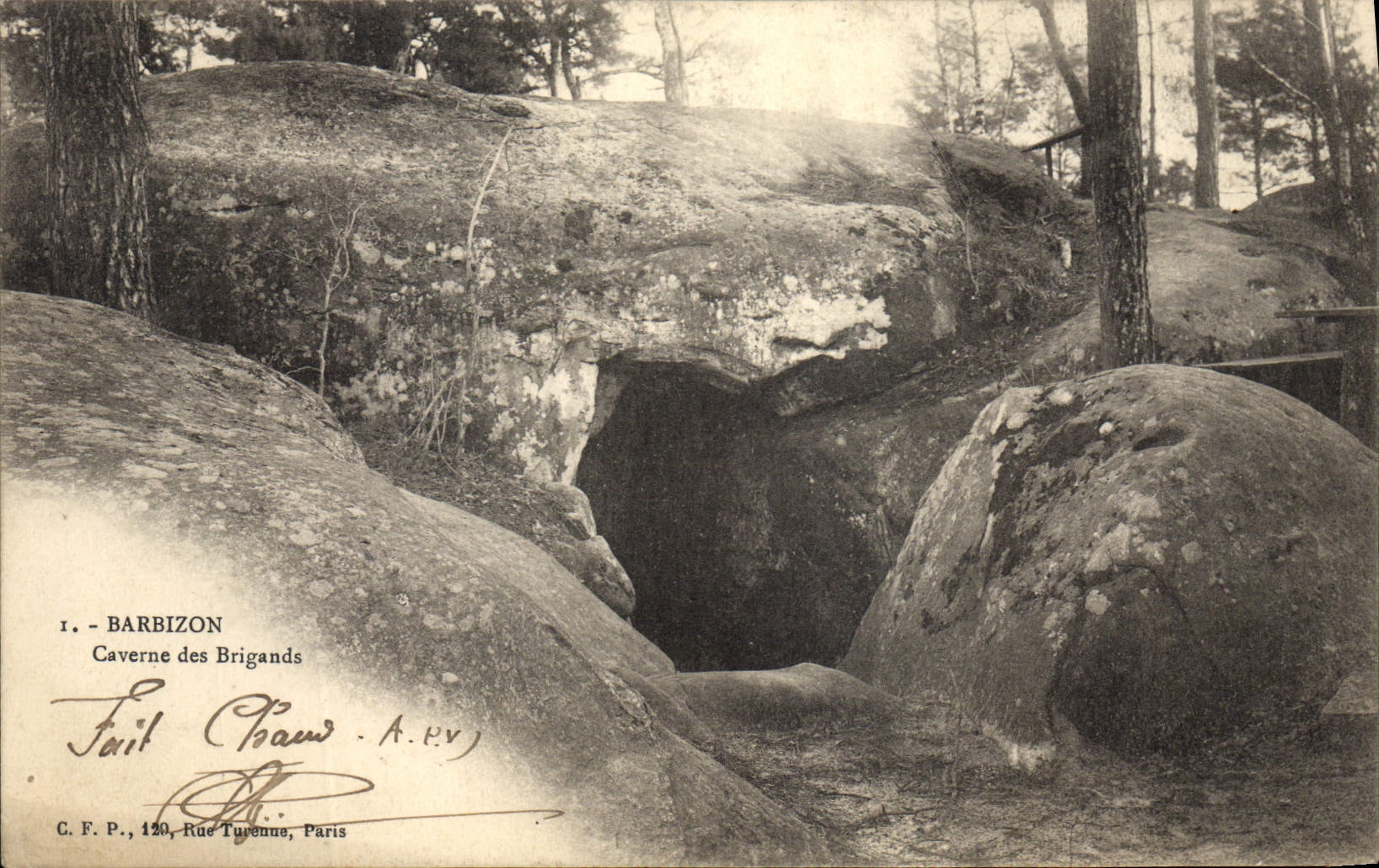 CPA Grotte Grottes Barbizon Caverne des Brigands  