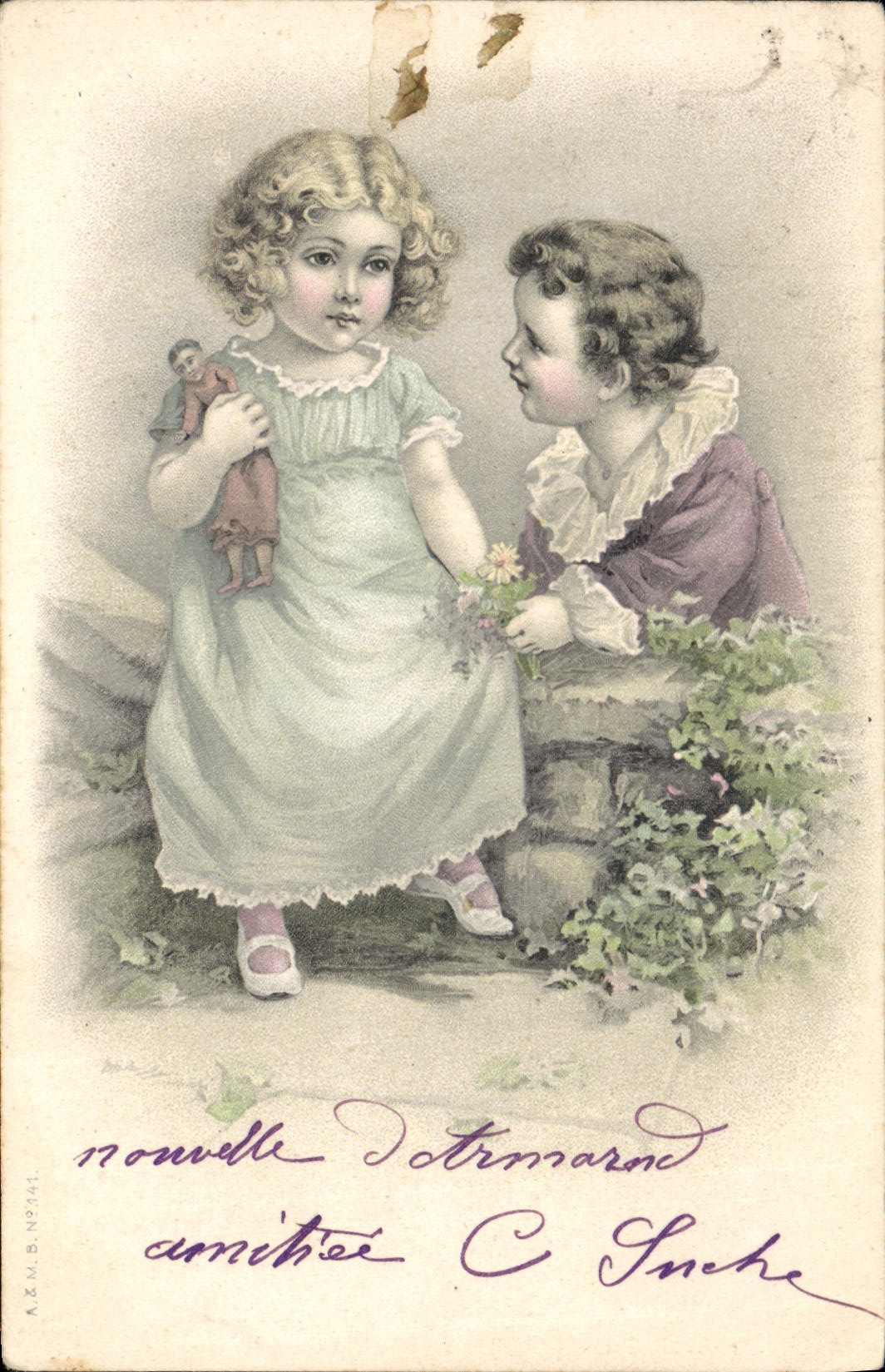 CPA Fantaisie Enfants Poupee