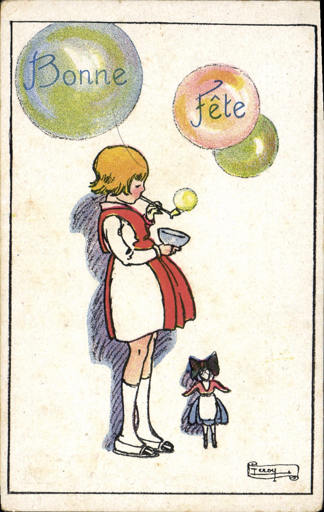 CPA Fantaisie Enfant Poupee Alsace