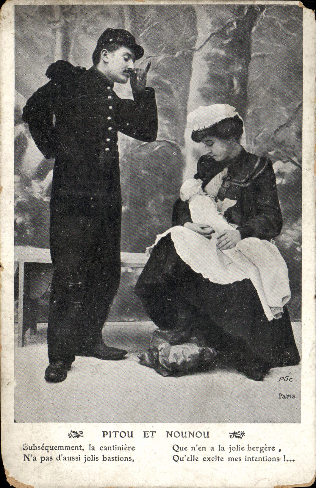 CPA Fantaisie Femme Poupee Pitou et Nounou  