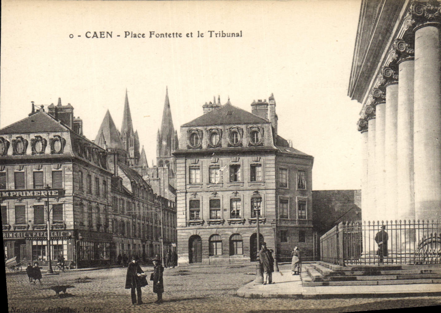 CPA Palais de justice Caen Place Fontette et le Tribunal 