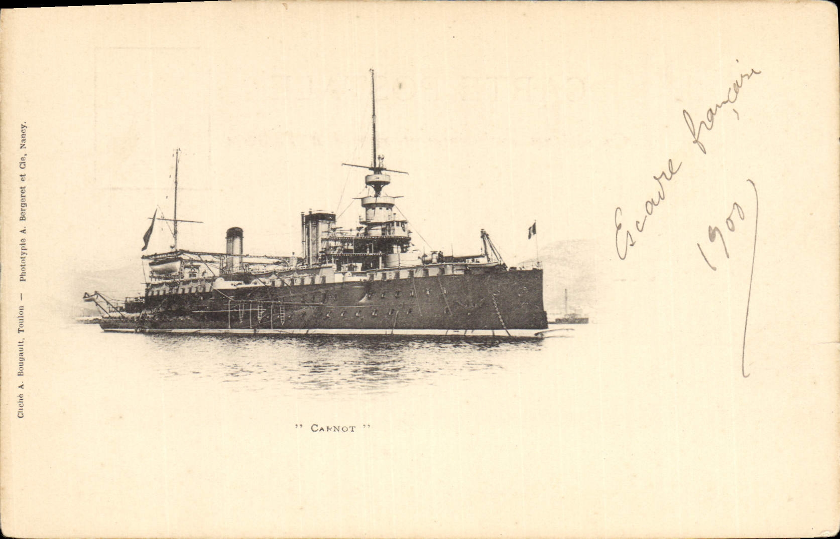 CPA Bateau de Guerre Carnot 