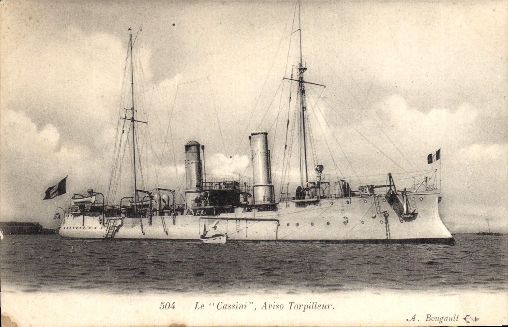 CPA Bateau de Guerre Le Cassini Aviso Torpilleur
