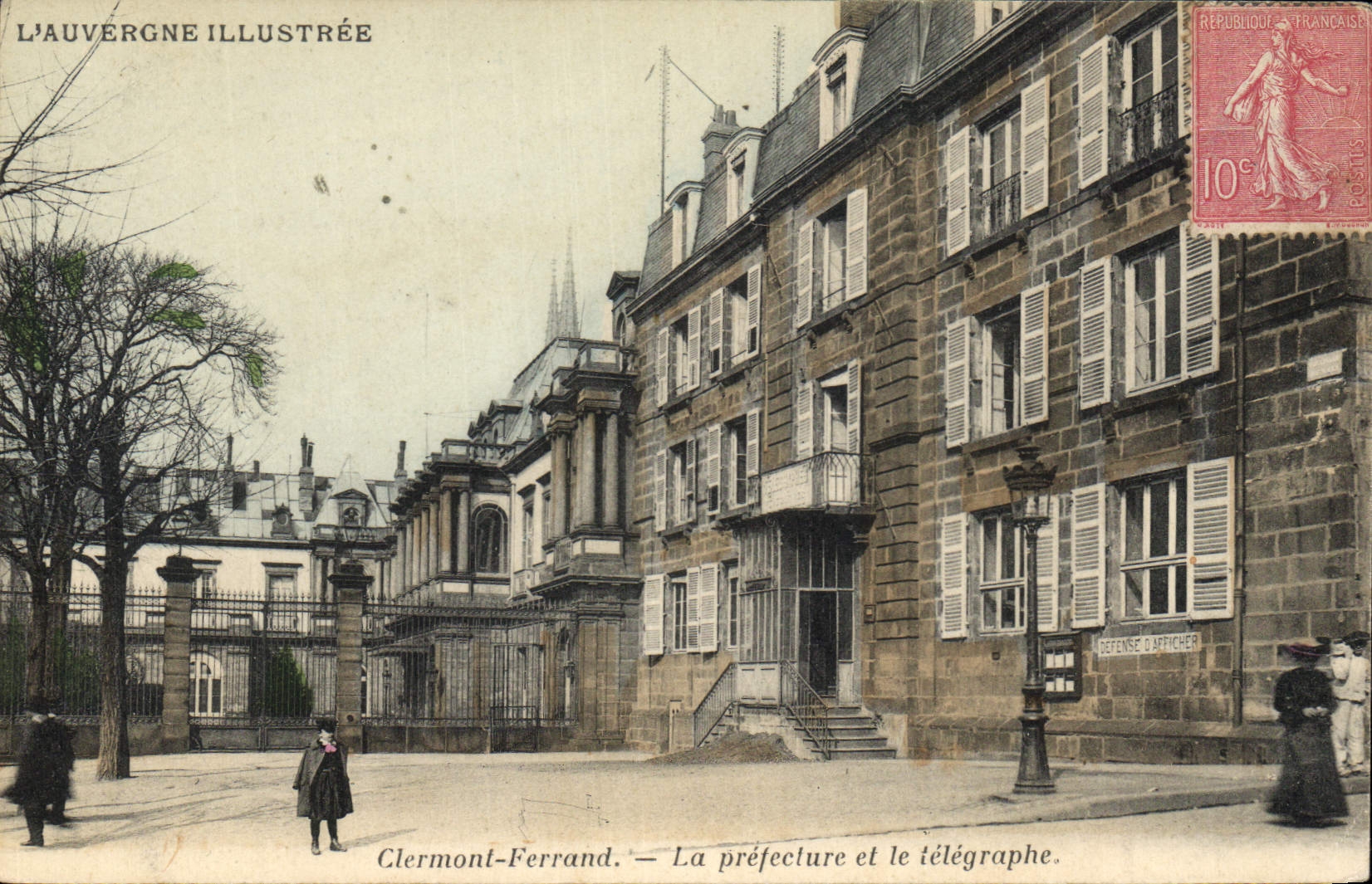 CPA Prefecture et le Telegraphe Clermont Ferrand 