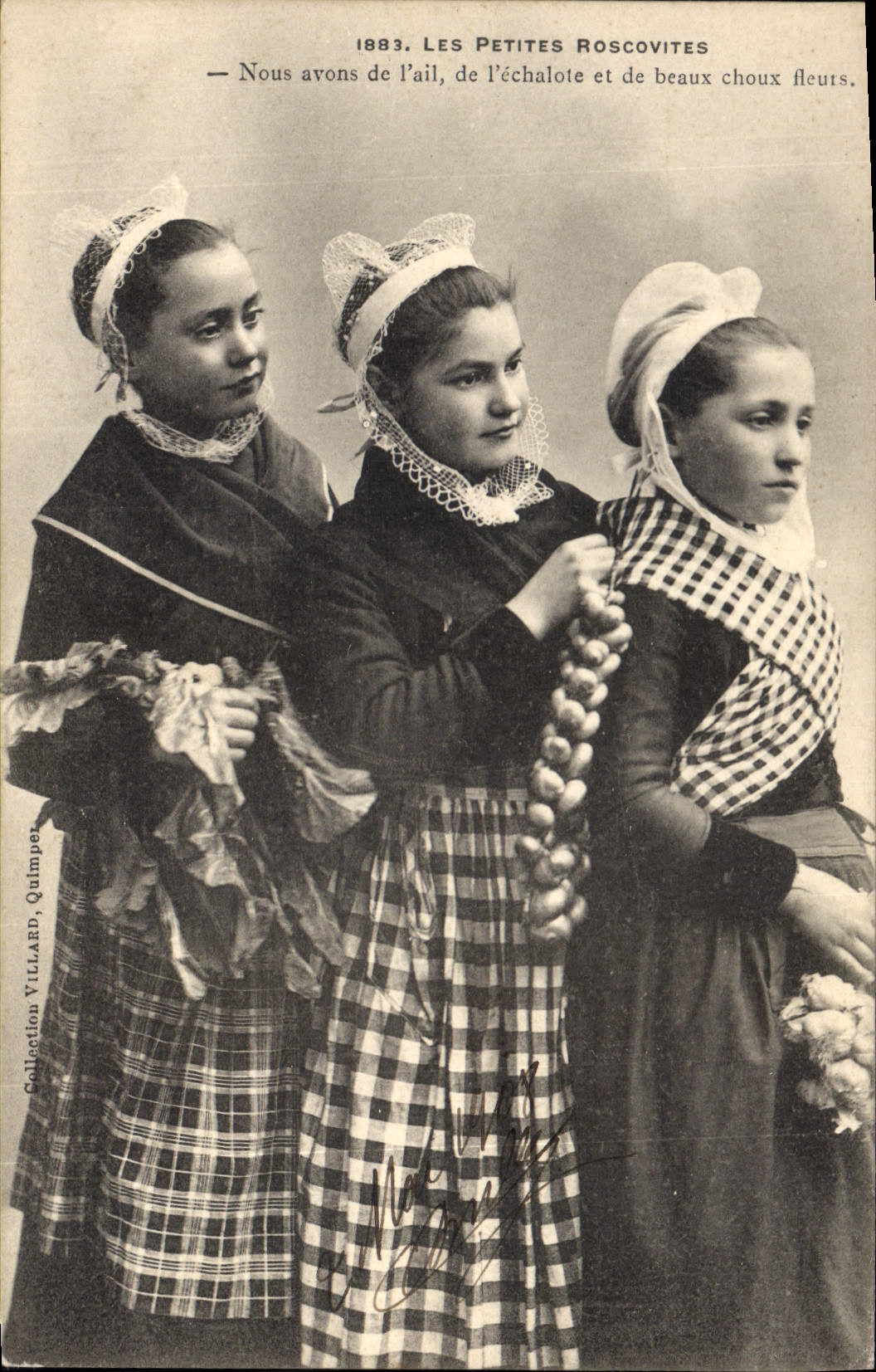 CPA Folklore Les petites Roscovites Nous avons de l'ail 