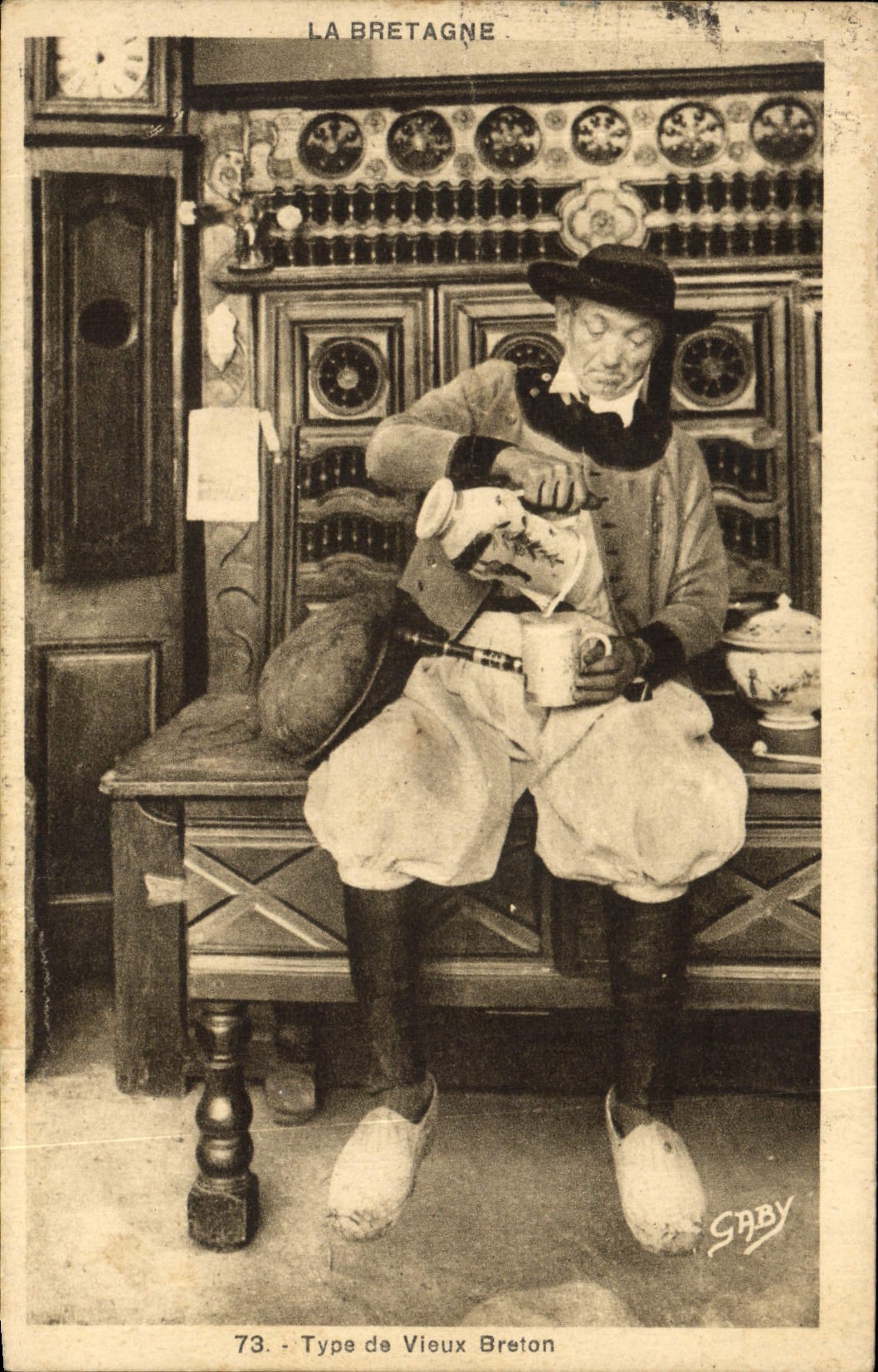 CPA Folklore Type de Vieux breton  