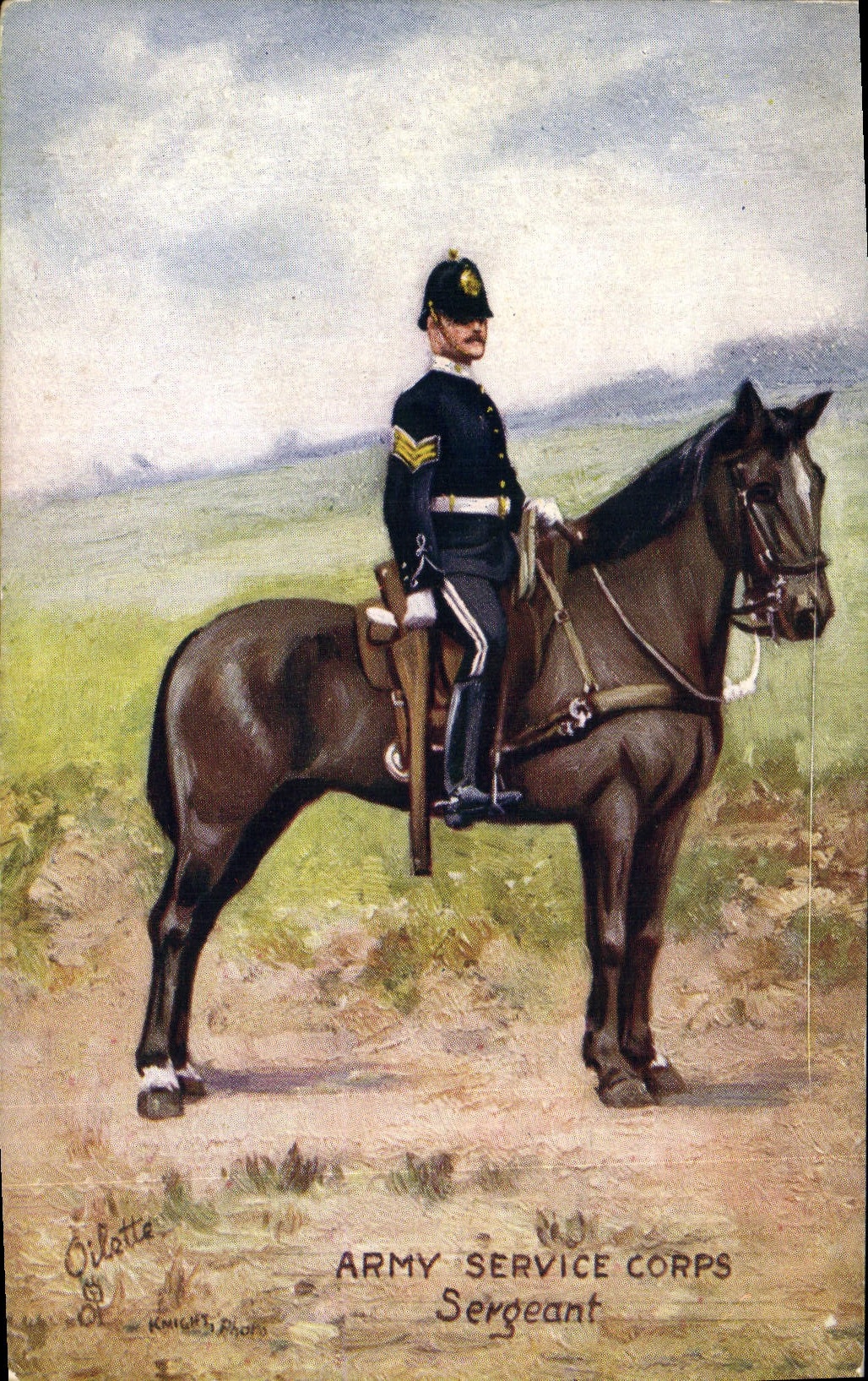 CPA Militaria Army Service Corps Sergeant 