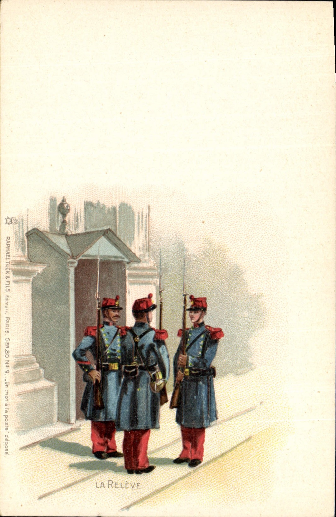 CPA Militaria La releve 