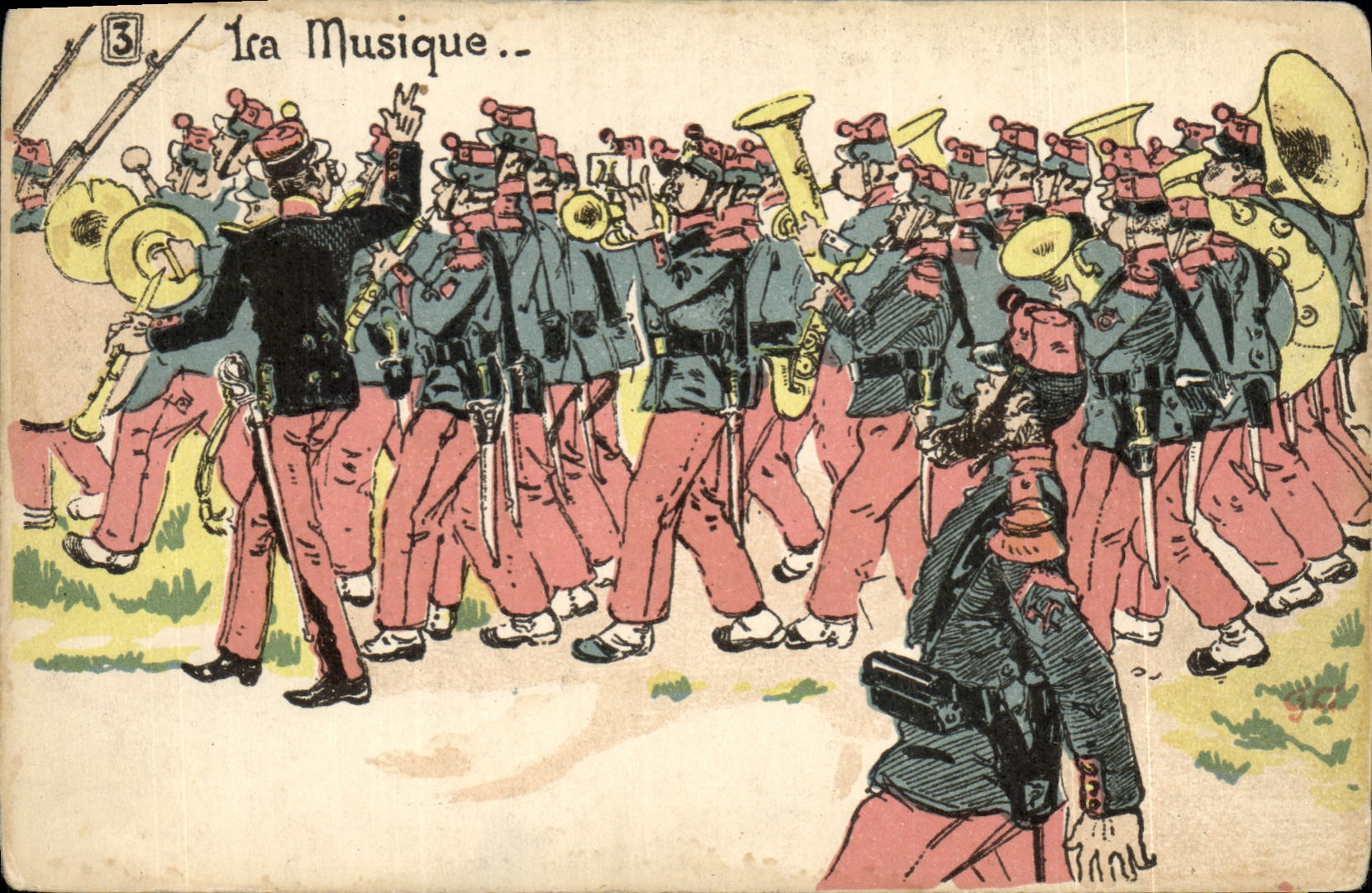 CPA Militaria La musique 