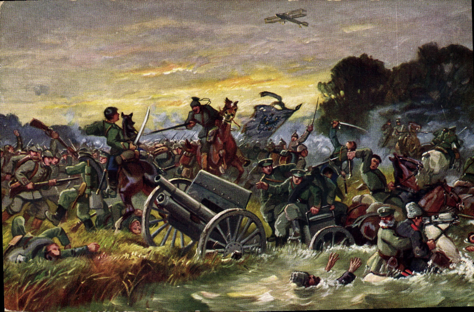 CPA Militaria Volkerkrieg 1914 Die Vernichtung der Russen in den Masurischen Seen 