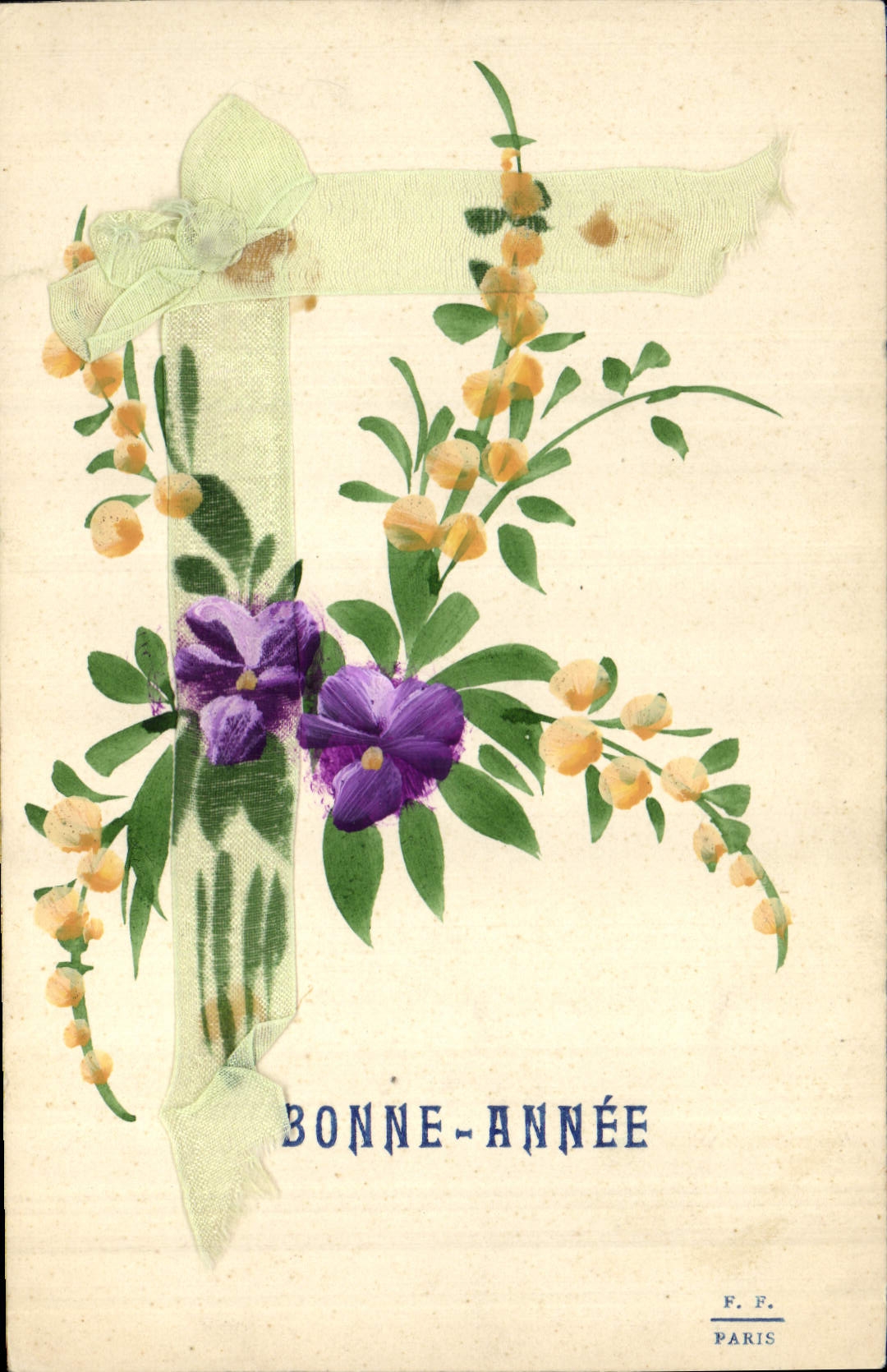 CPA Fantaisie (dessin a la main) Fleurs 