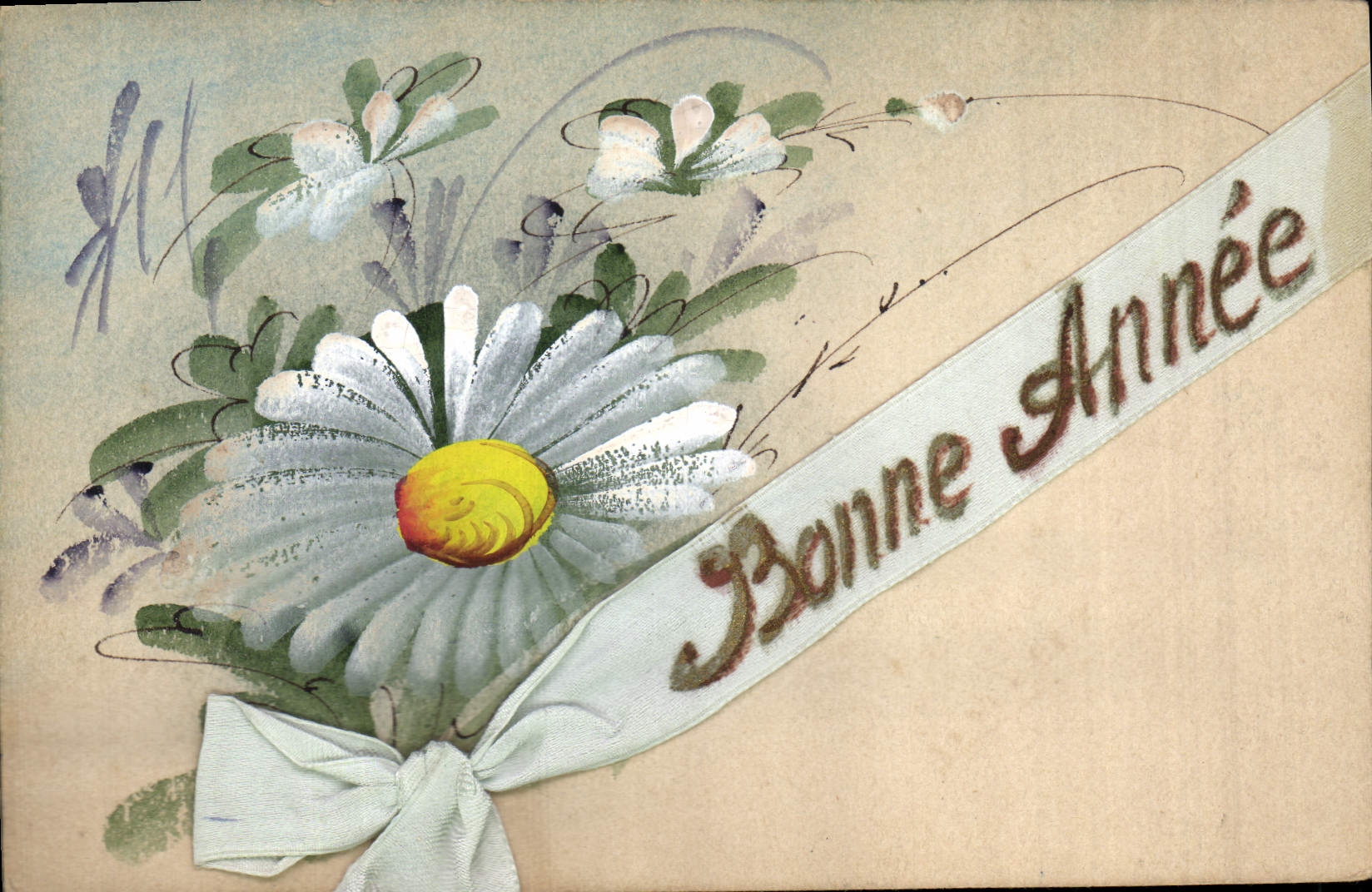 CPA Fantaisie (dessin a la main) Fleurs 