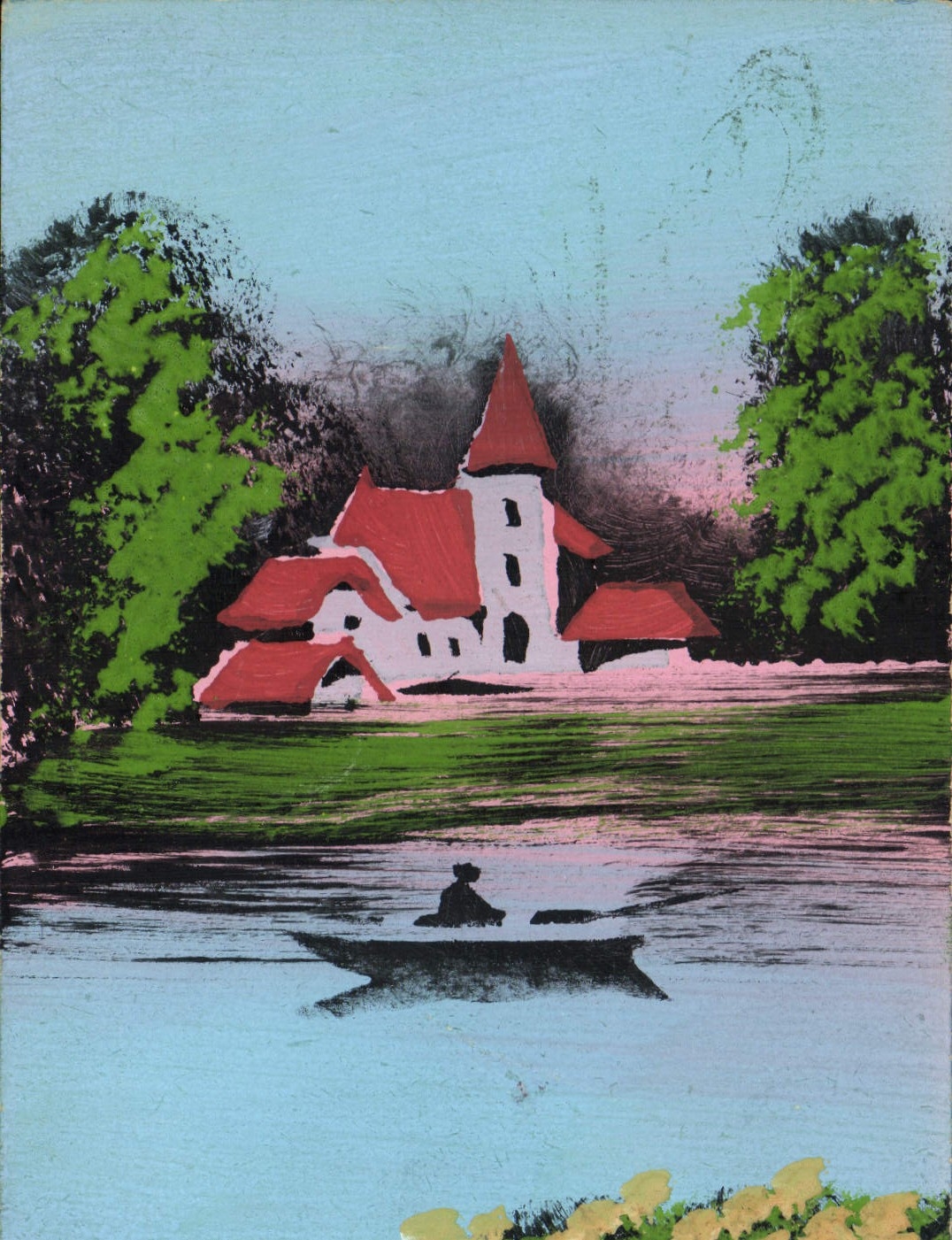 CPA Fantaisie (dessin a la main) Paysage 