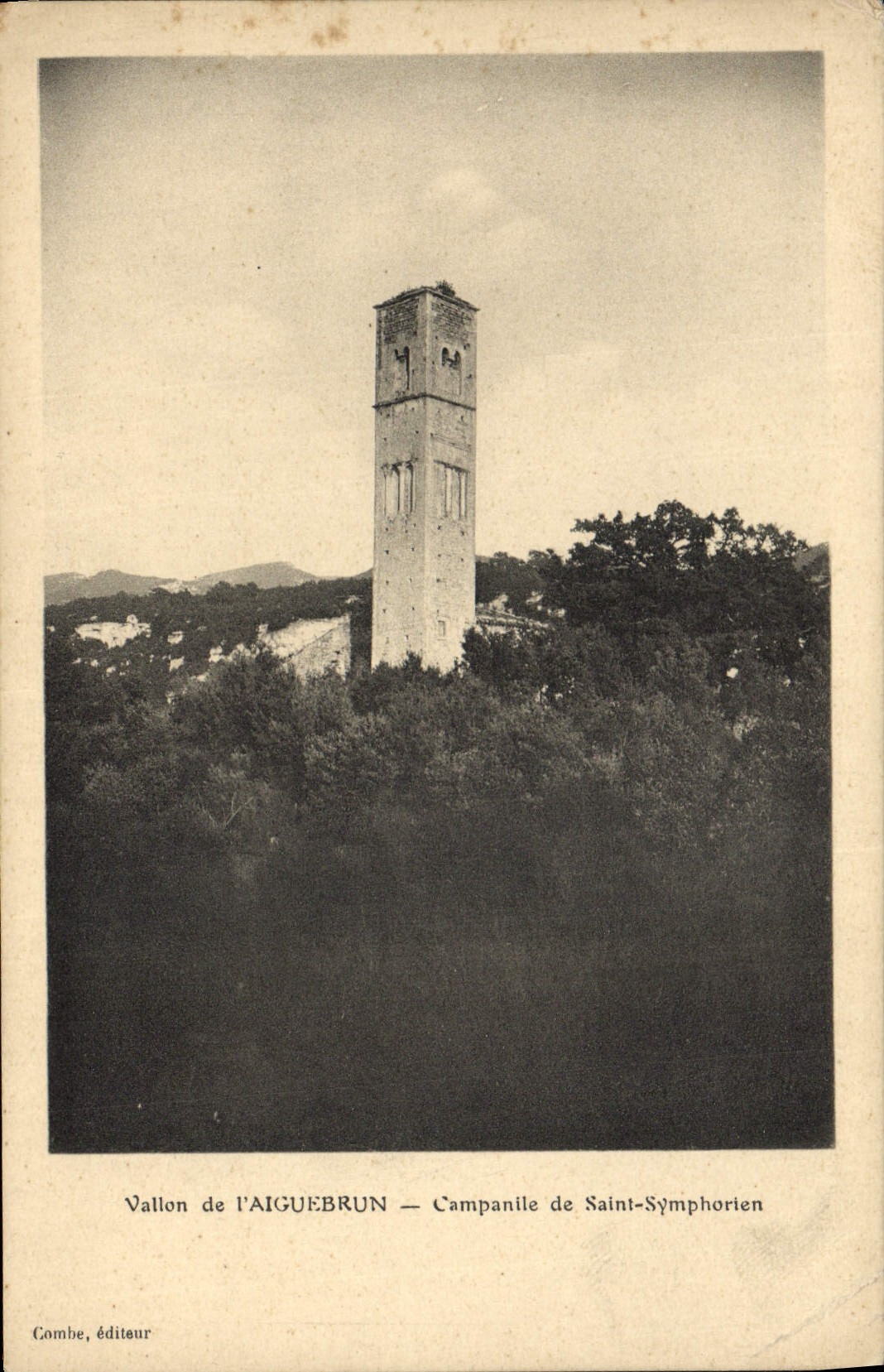 CPA Chateau Vallon de l'Aiguebrun Campanile de Saint Symphorien 