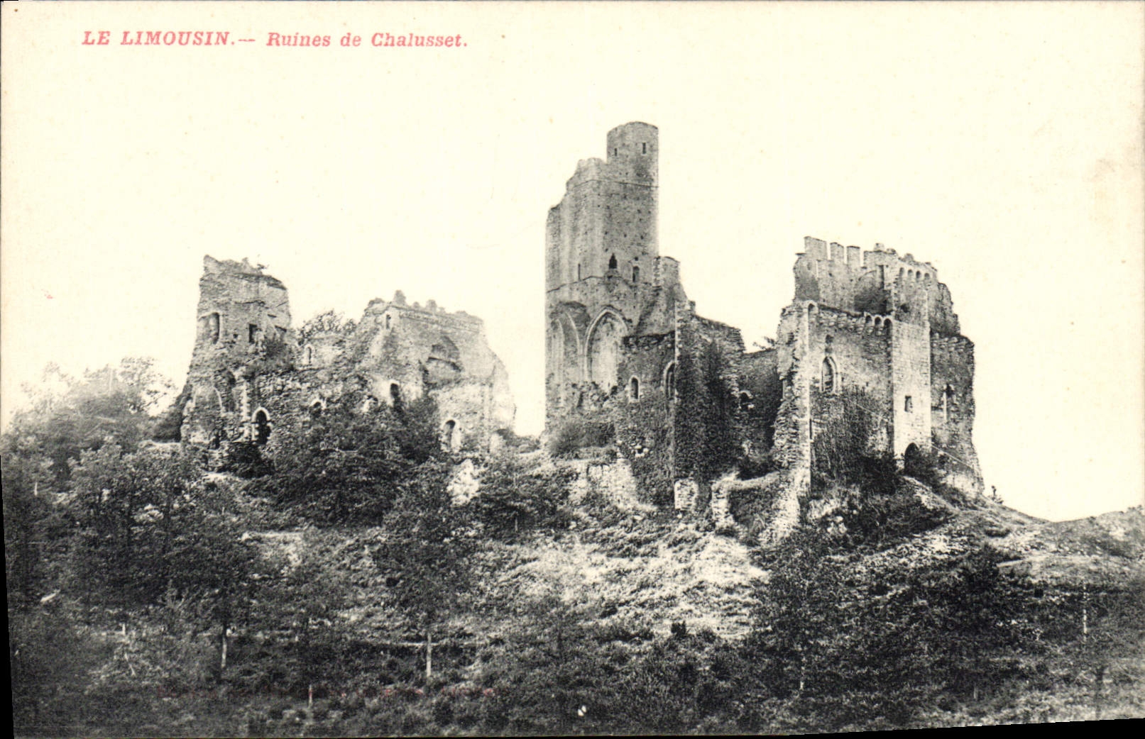 CPA Chateau Ruines de Chalusset Limousin