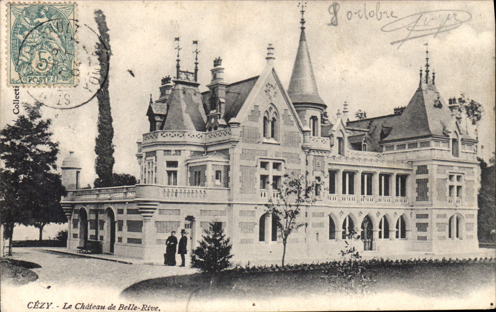 CPA Chateau de Belle rive Cezy 