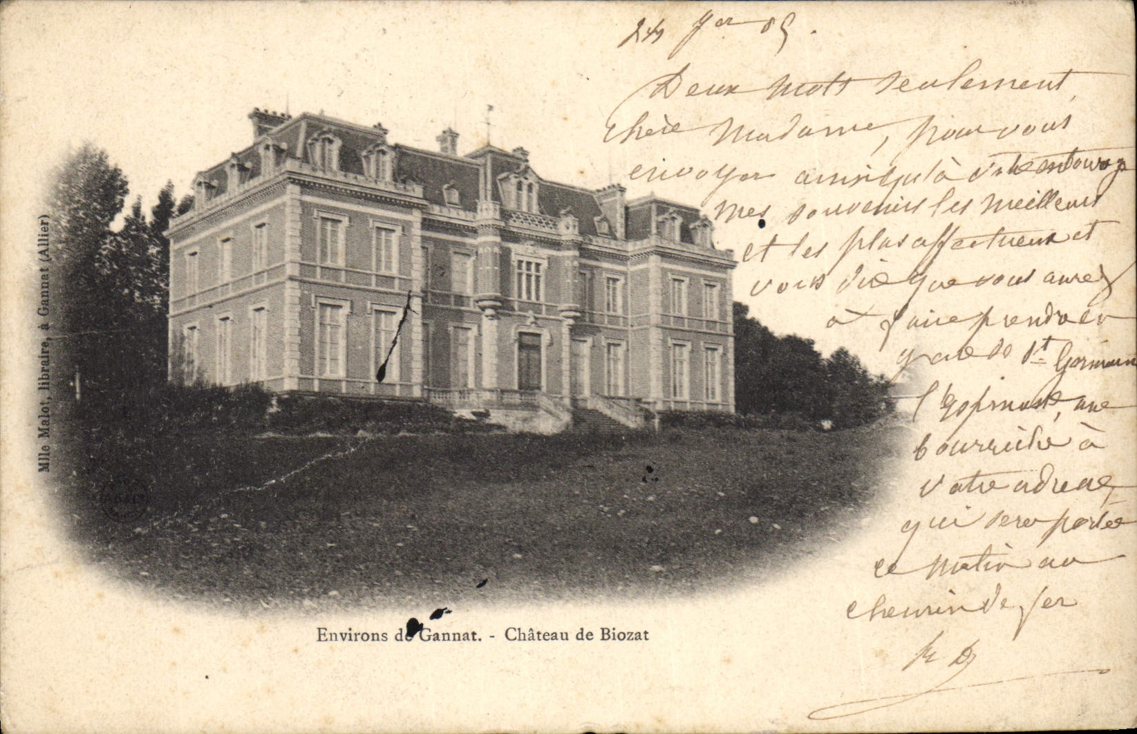 CPA Chateau Environs de Gannat Chateau de Biozat 