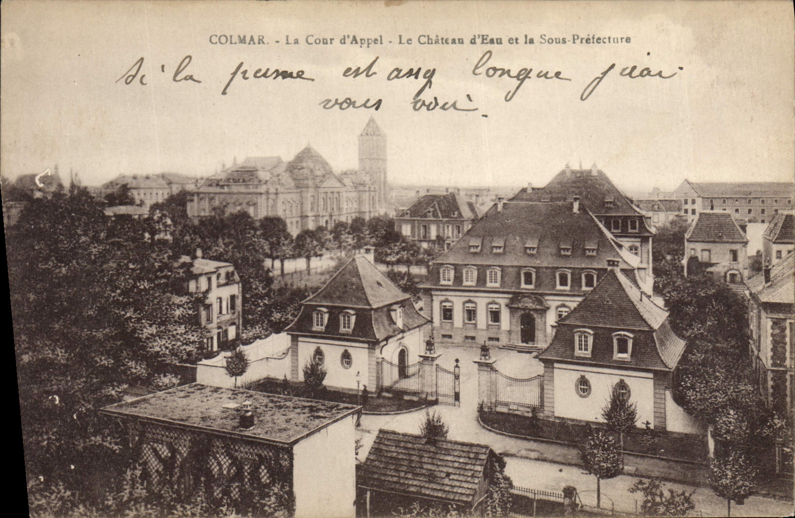 CPA Palais de justice Colmar Cour d'Appel Le chateau d'eau et la Sous Prefecture 