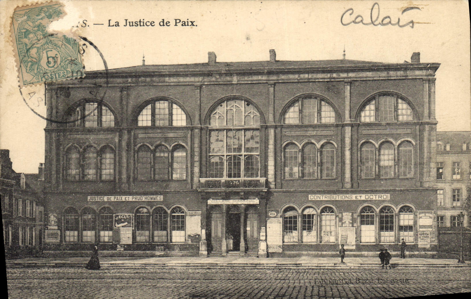 CPA Palais de justice Calais La justice de Paix 