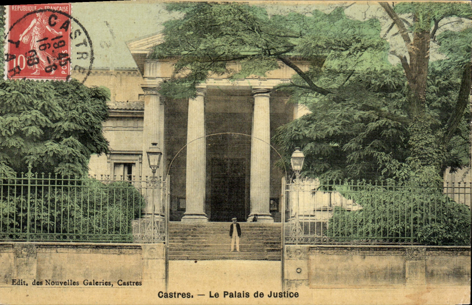 CPA Palais de justice Castres (carte toilee)