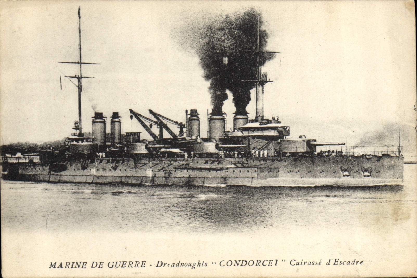 CPA Bateau de Guerre Dreadnoughts Condorcet Cuirasse d'escadre 