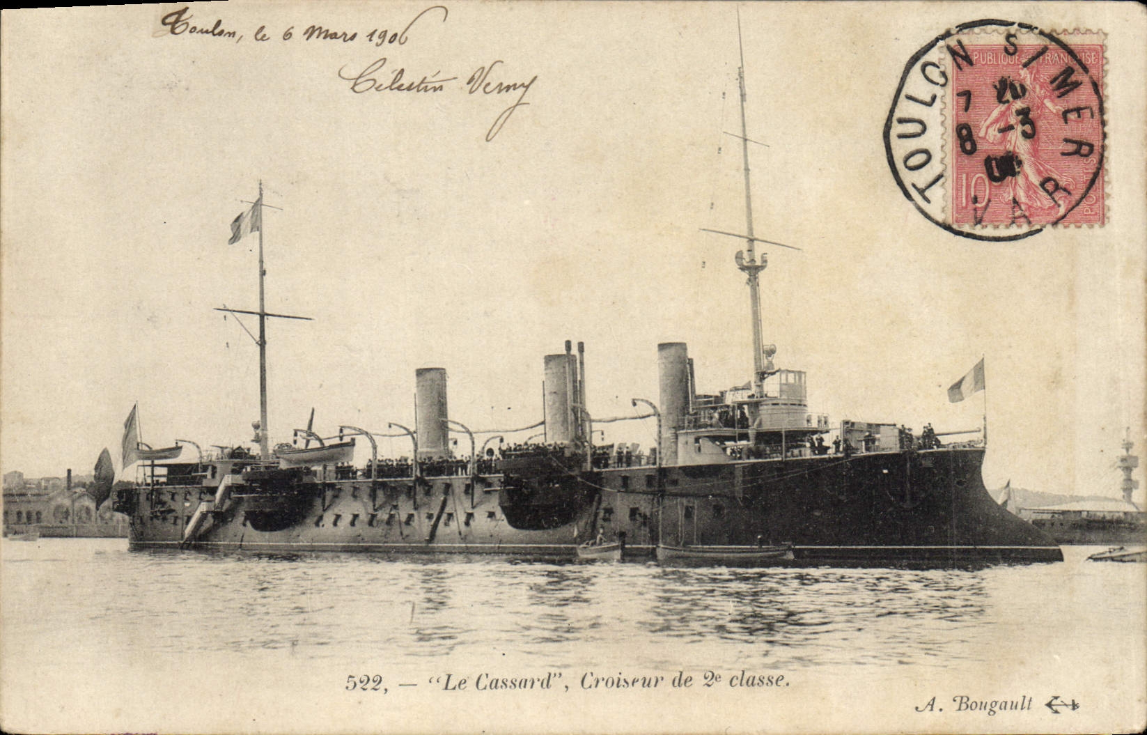 CPA Bateau de Guerre Le Cassard Croiseur de 2eme classe  