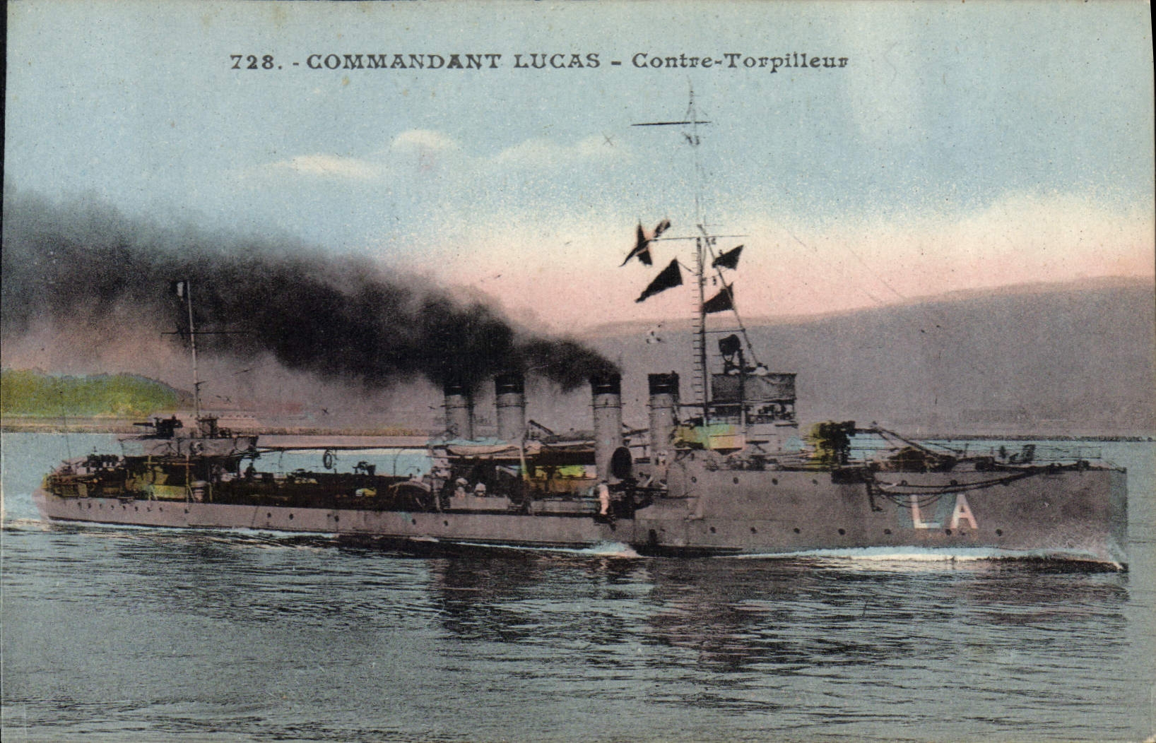 CPA Bateau de Guerre Commandant Lucas Contre torpilleur 