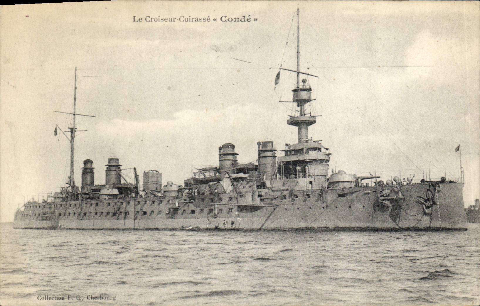 CPA Bateau de Guerre Le Croiseur Cuirasse Conde 