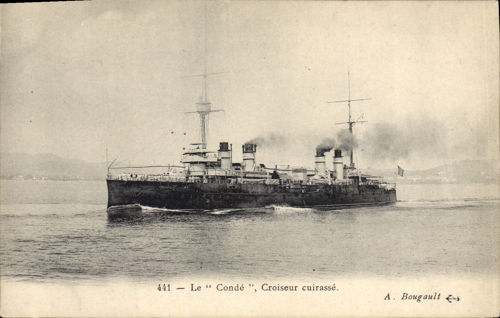 CPA Bateau de Guerre Le Conde Croiseur Cuirasse  