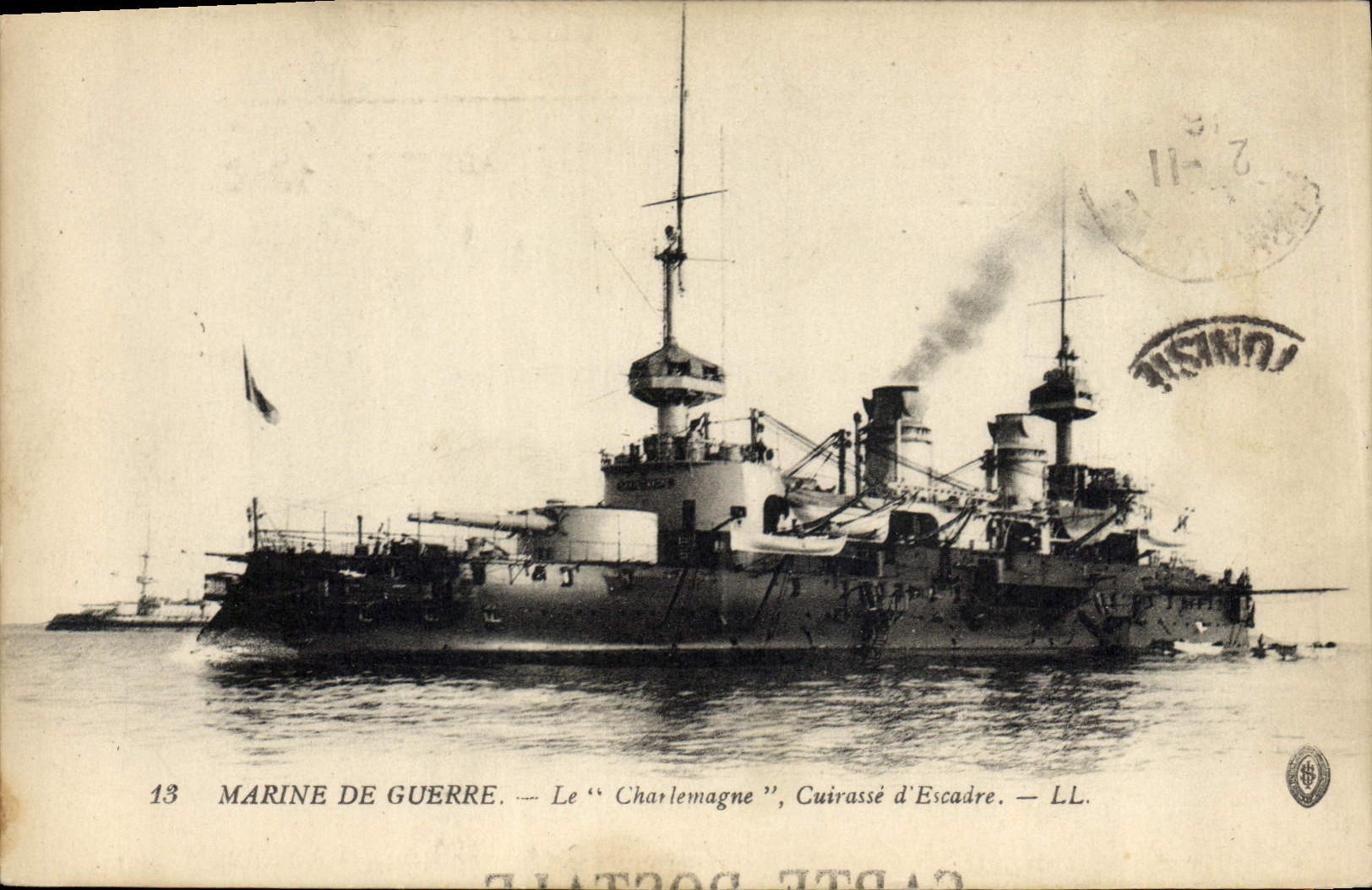 CPA Bateau de Guerre Le Charlemagne Cuirasse d'escadre 
