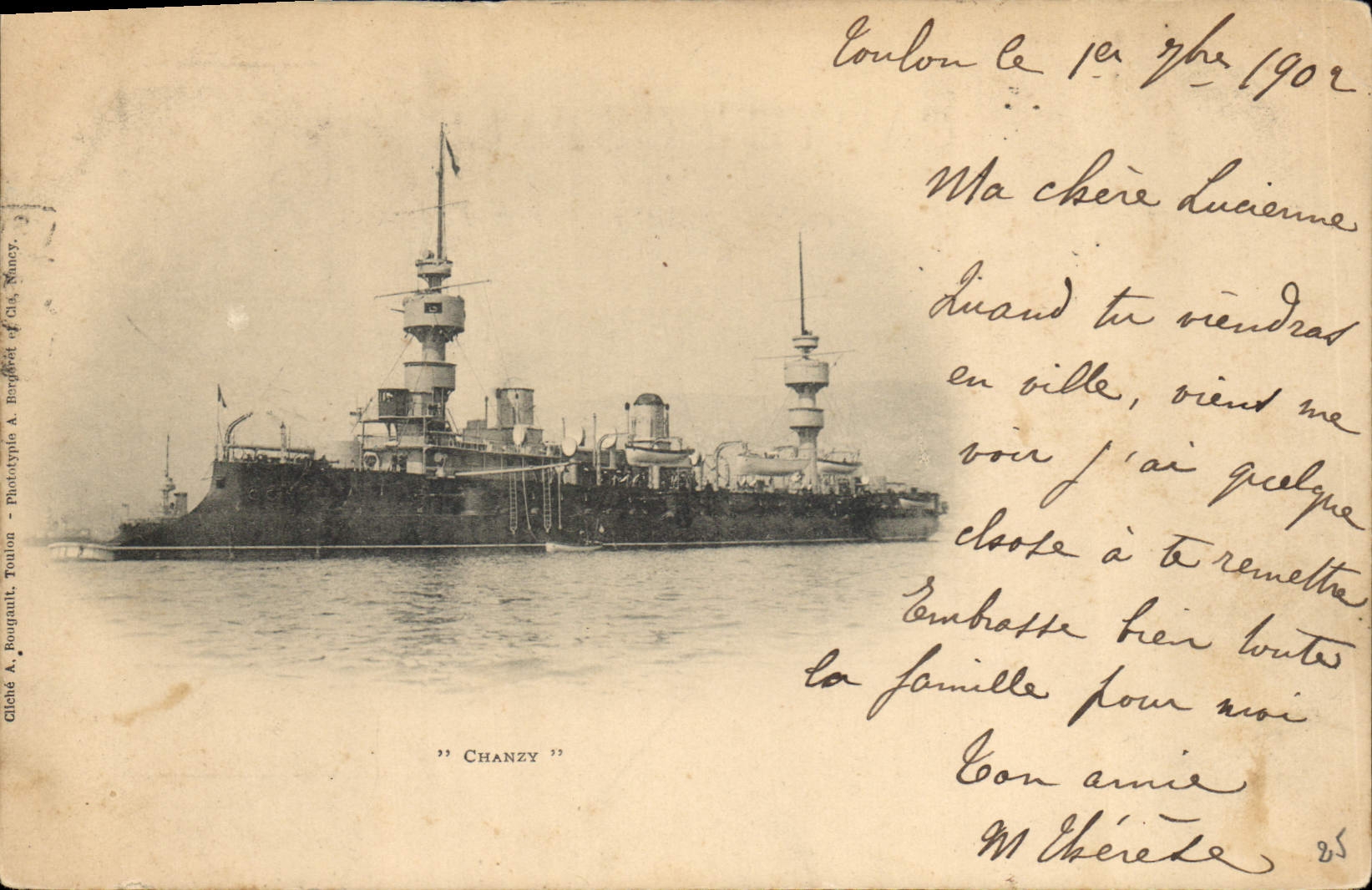 CPA Bateau de Guerre Chanzy